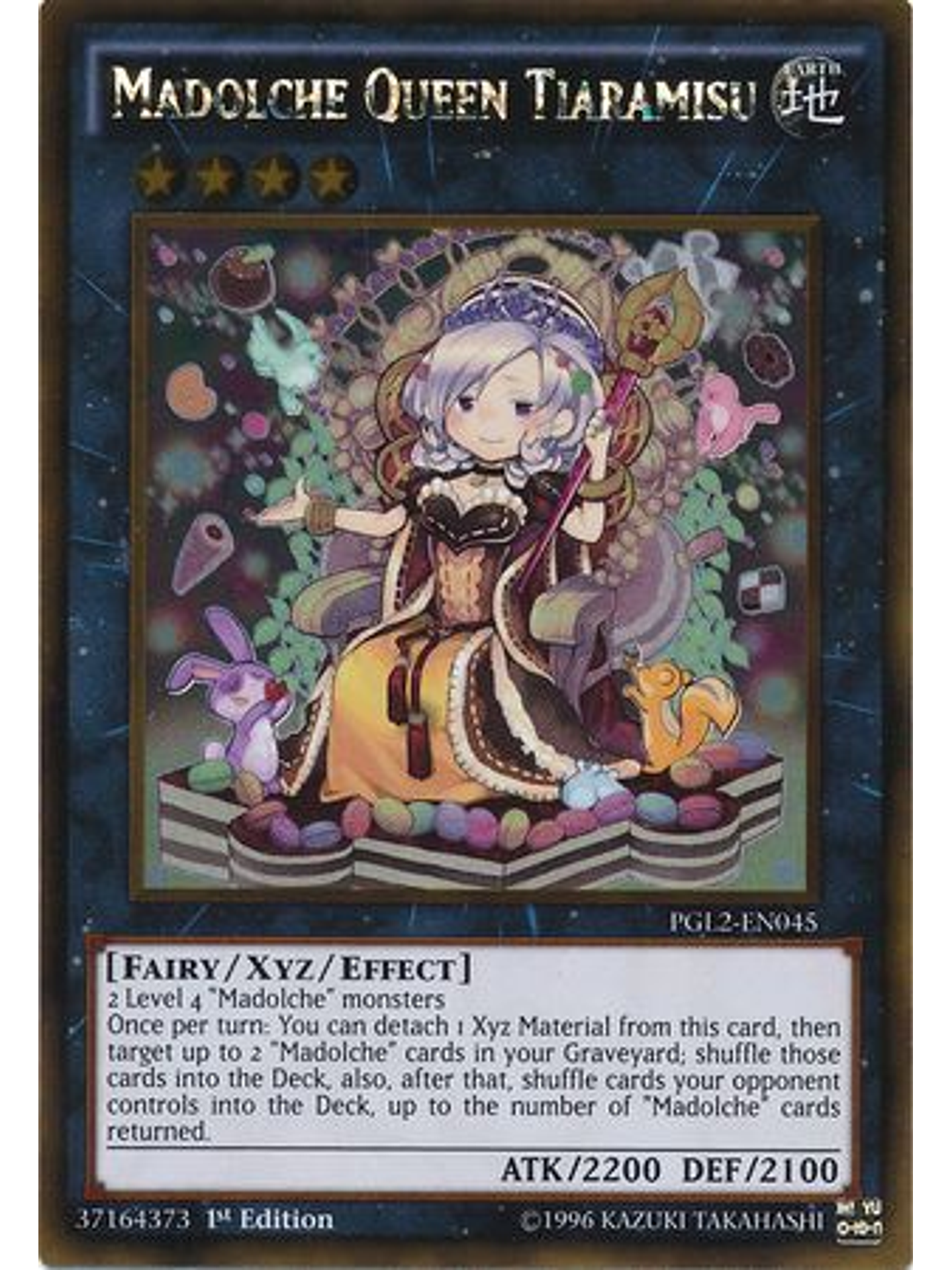 Madolche Queen Tiaramisu - PGL2-EN045 - Gold Rare 1st Edition 1