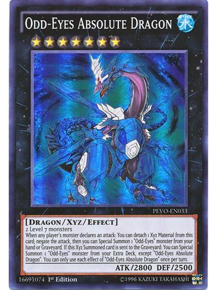 Odd-Eyes Absolute Dragon - PEVO-EN033 - Super Rare 1st Edition 1