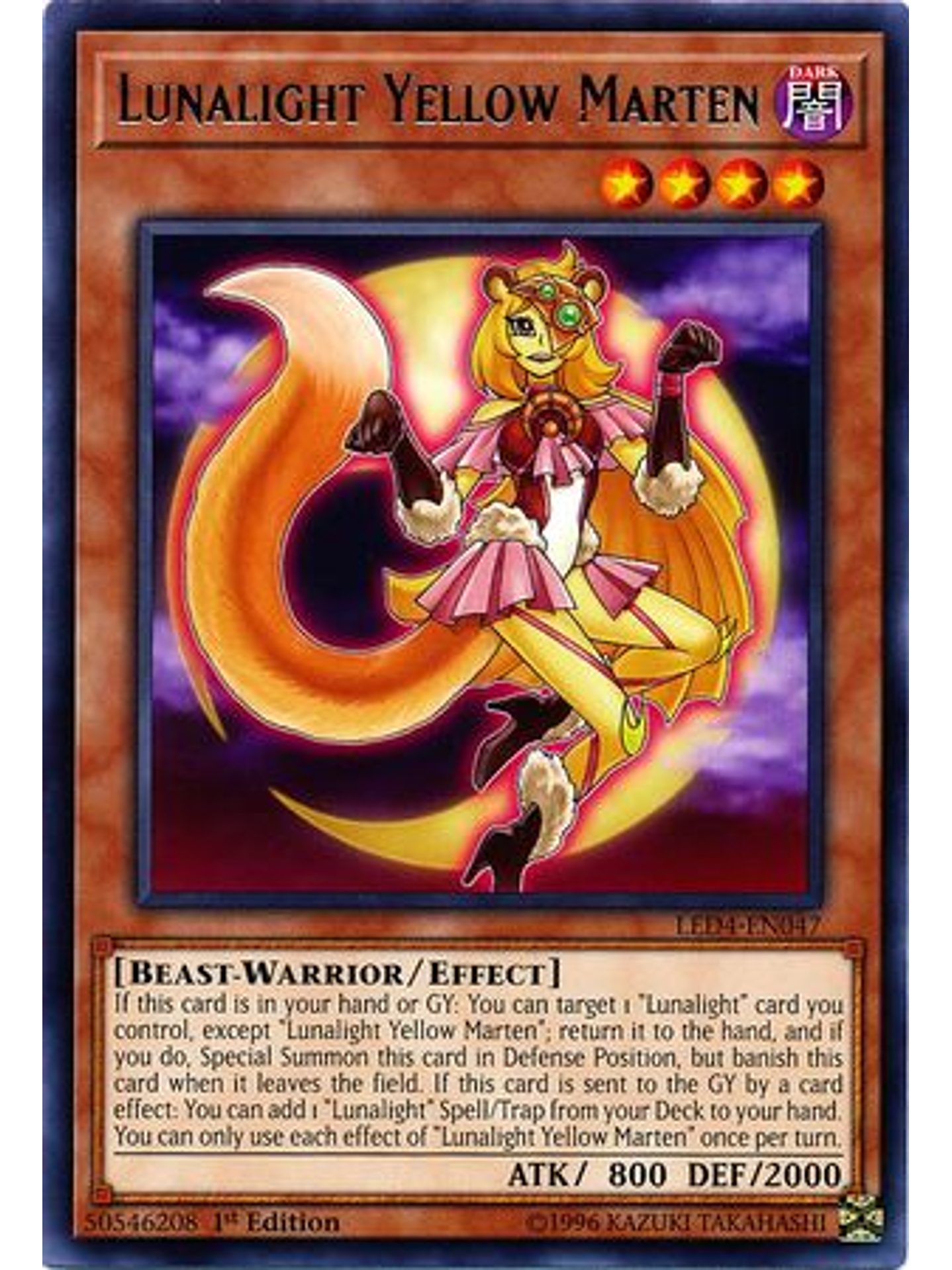 Lunalight Yellow Marten - LED4-EN047 - Rare 1st Edition 1