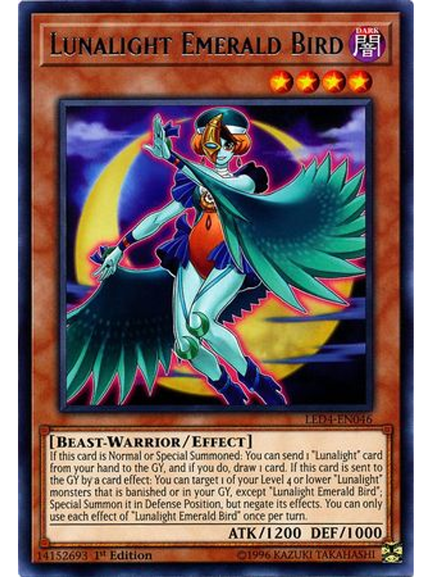 Lunalight Emerald Bird - LED4-EN046 - Rare 1st Edition 1