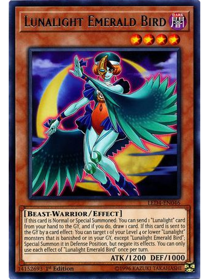Lunalight Emerald Bird - LED4-EN046 - Rare 1st Edition 1