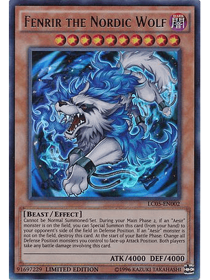 Fenrir the Nordic Wolf - LC05-EN002 - Ultra Rare Limited Edition