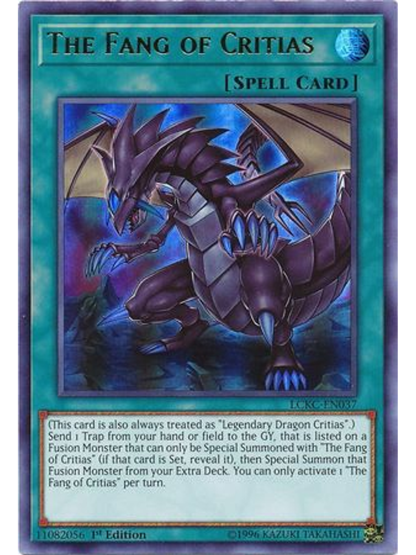 The Fang of Critias - LCKC-EN037 - Ultra Rare 1st Edition 1