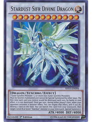 Stardust Sifr Divine Dragon - SHVI-EN096 - Ultra Rare 1st Edition