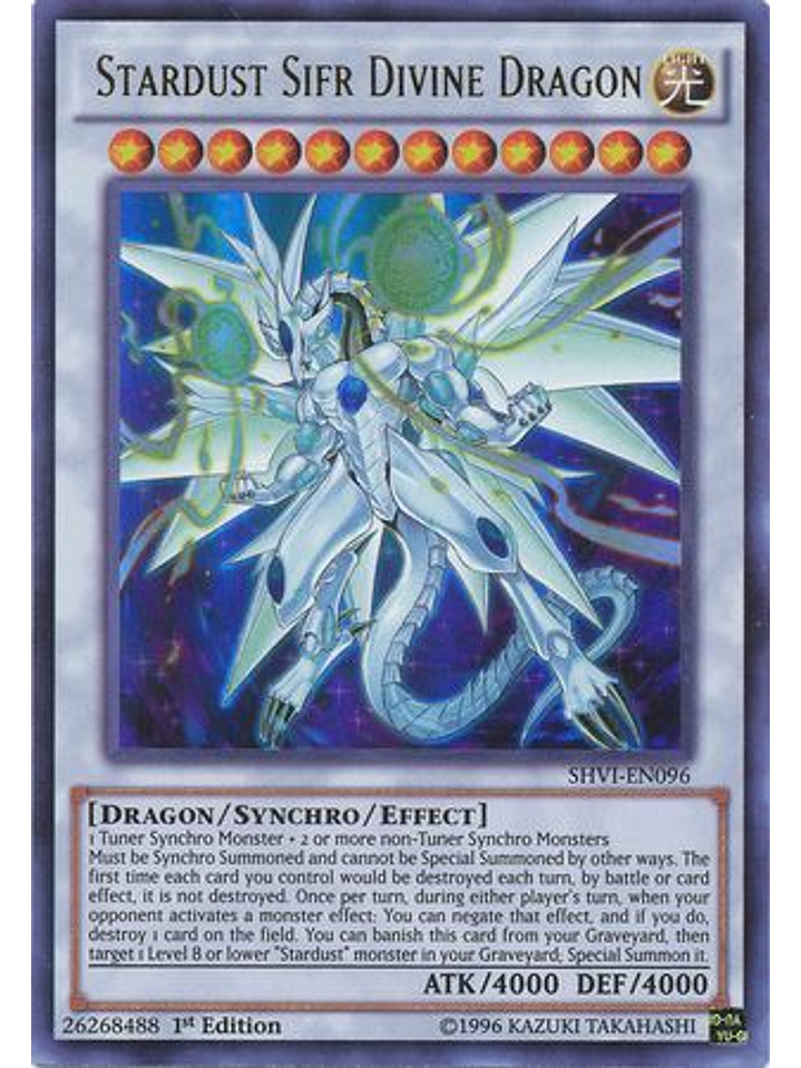 Stardust Sifr Divine Dragon - SHVI-EN096 - Ultra Rare 1st Edition 1