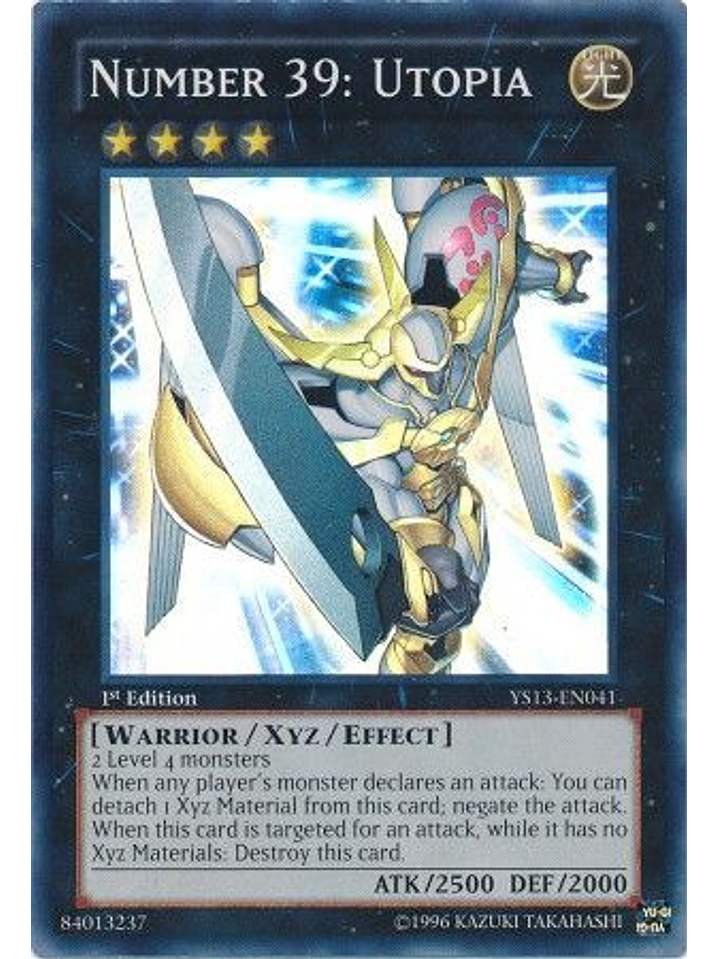 Number 39: Utopia - YS13-EN041 - Super Rare 1st Edition 1