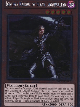 Ignoble Knight of Black Laundsallyn - NKRT-EN005 - Platinum Rare 1st Edition