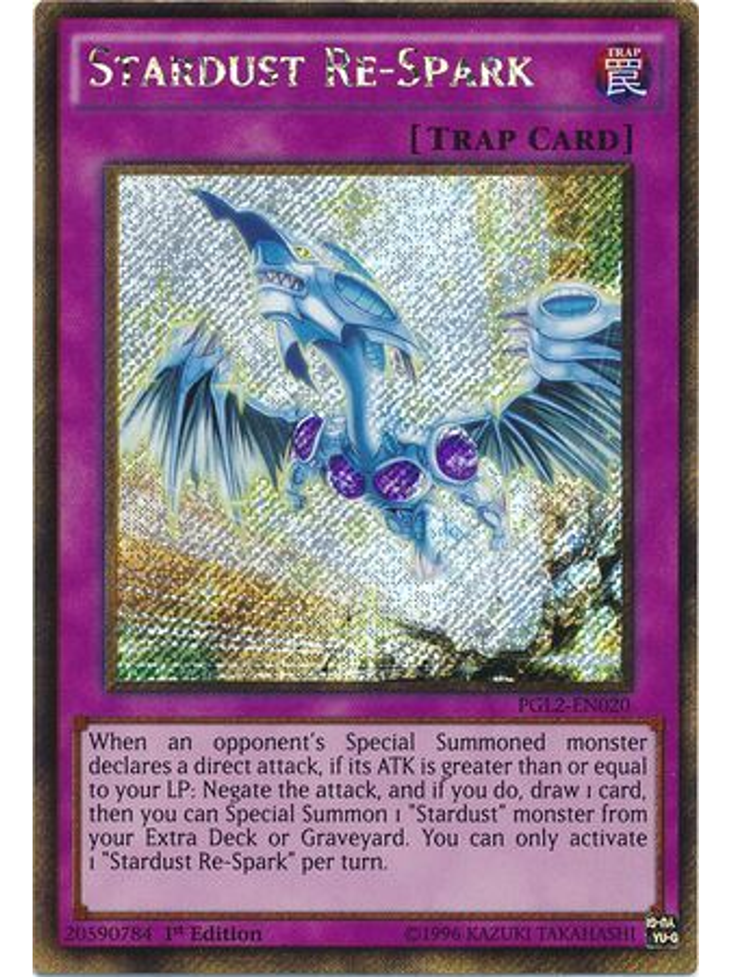 Stardust Re-Spark - PGL2-EN020 - Gold Secret Rare 1st Edition 1