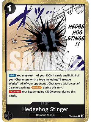 EB05-048 R Hedgehog Stinger