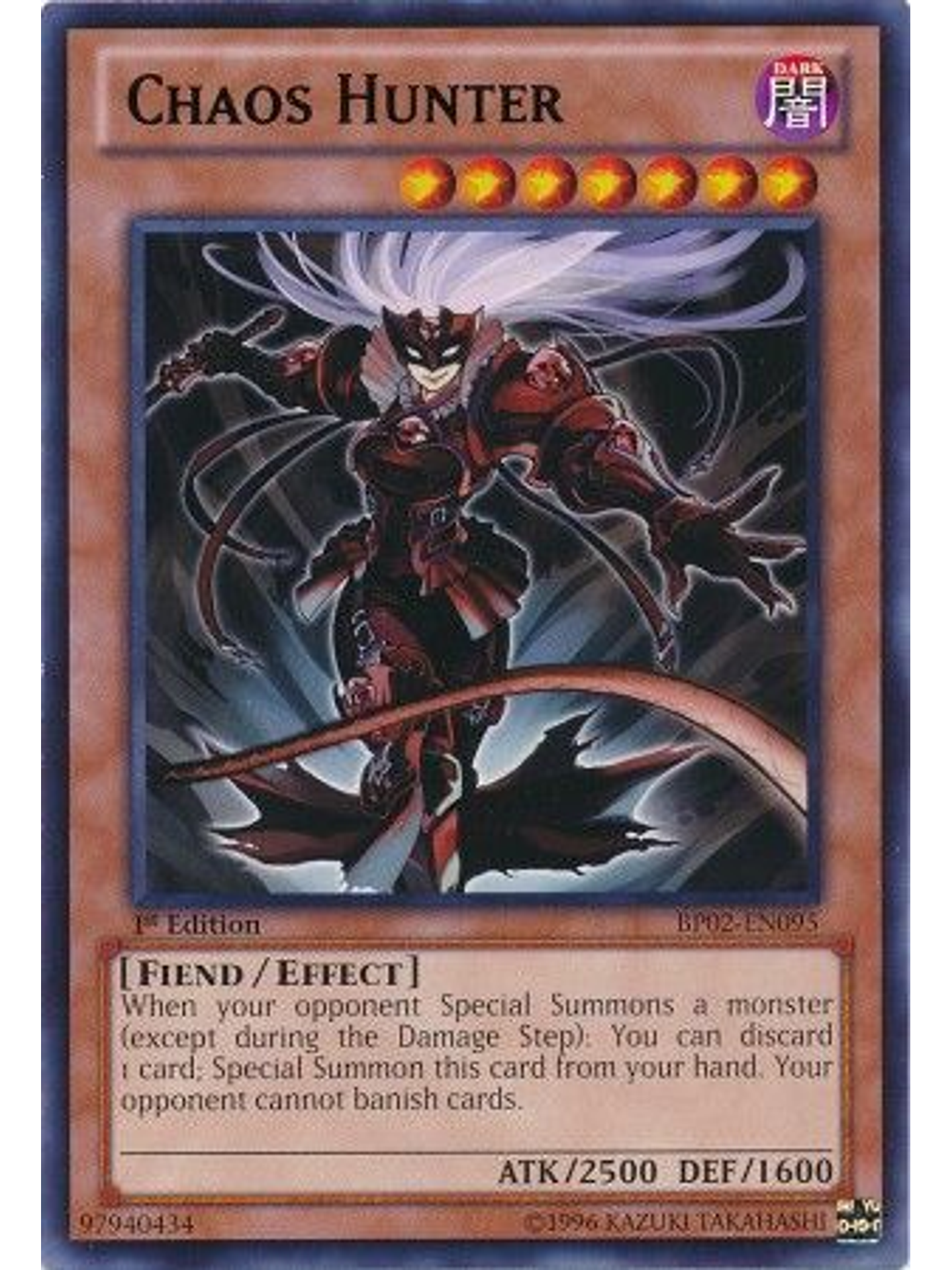Chaos Hunter - bp02-en095 - Rare 1st Edition 1