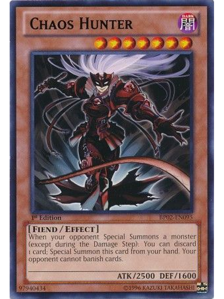 Chaos Hunter - bp02-en095 - Rare 1st Edition 1
