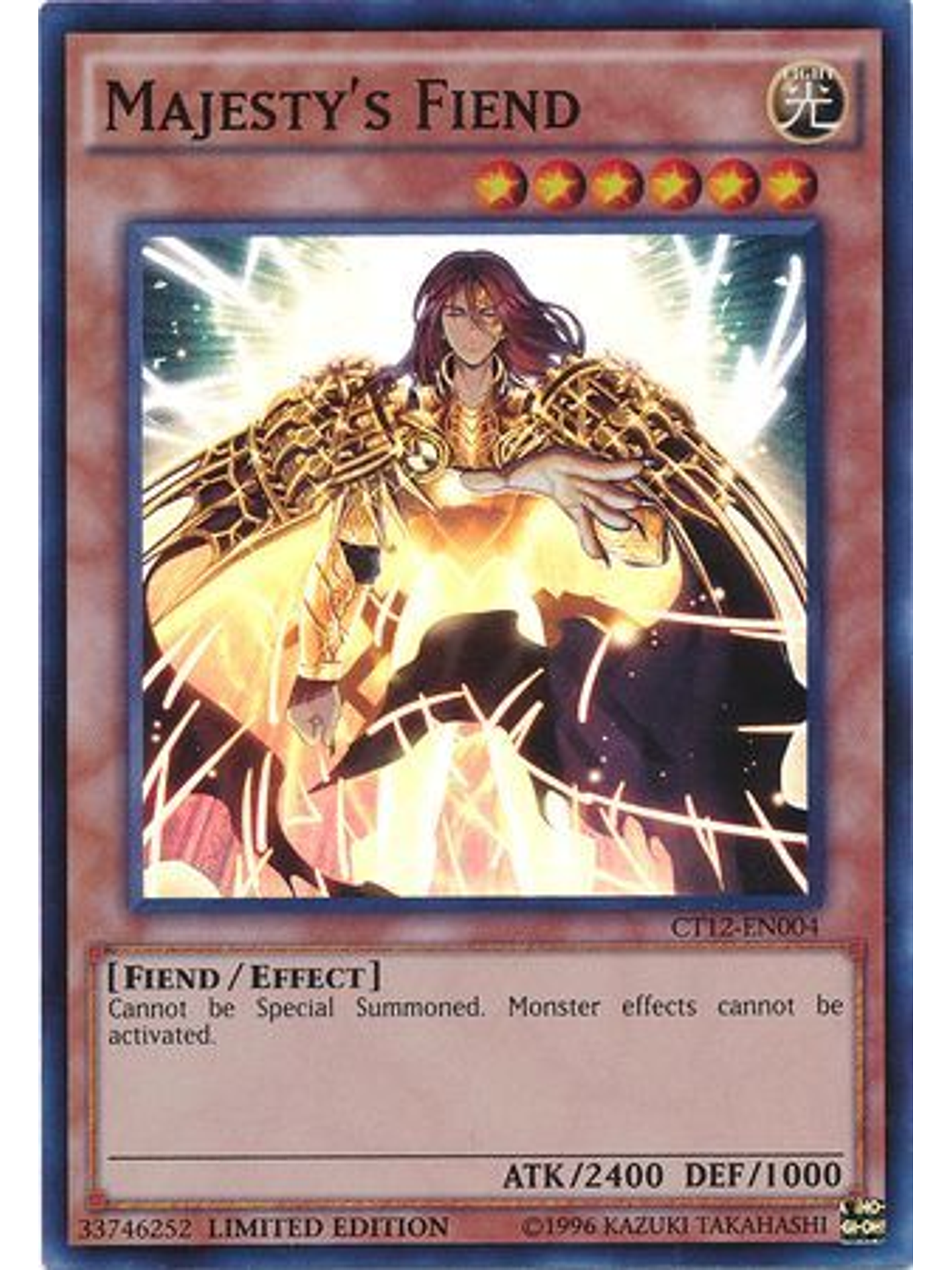 Majesty's Fiend - ct12-en004 - Super Rare Limited Edition 1
