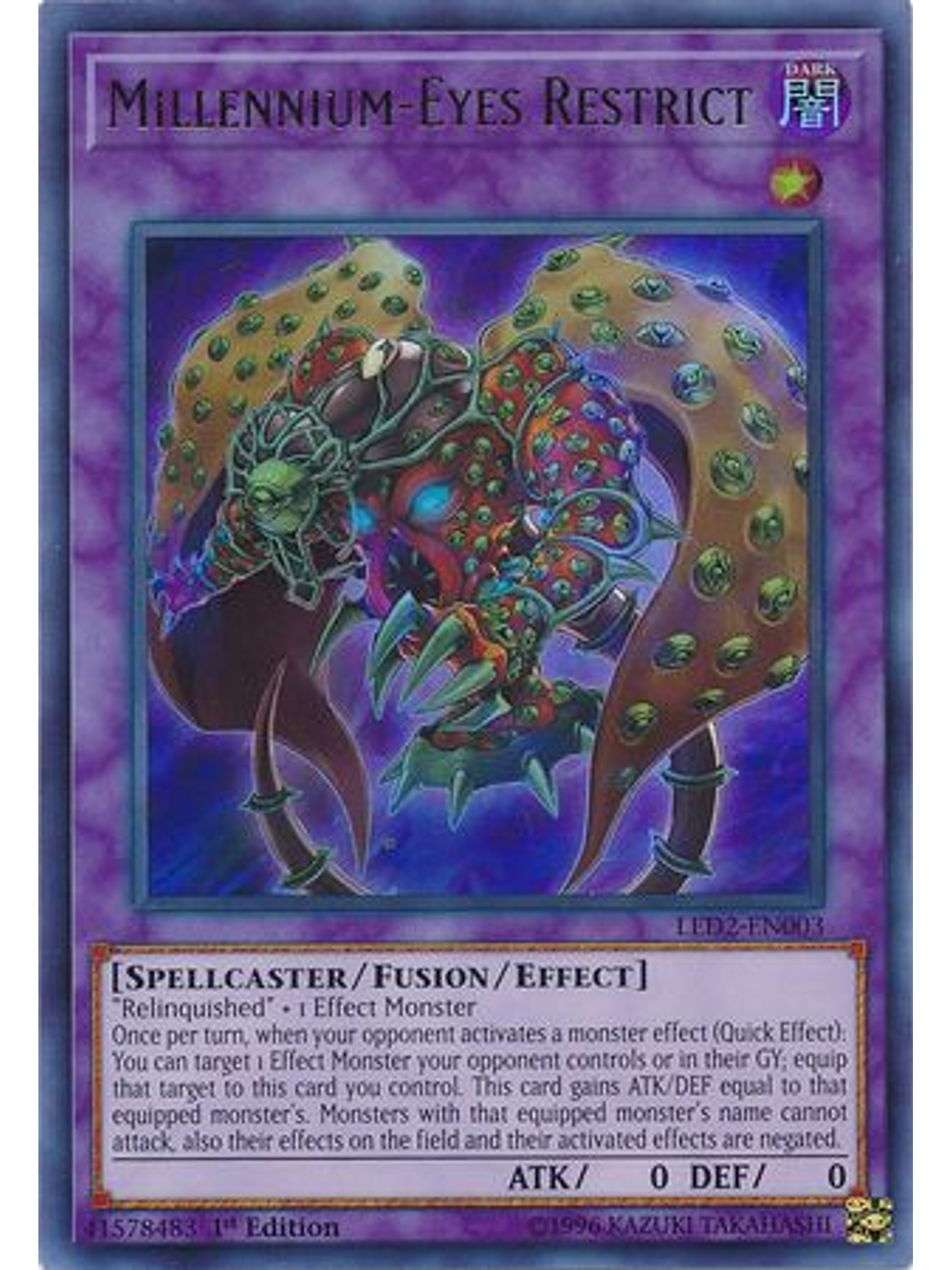 Millennium-Eyes Restrict - LED2-EN003 - Ultra Rare 1st Edition 1