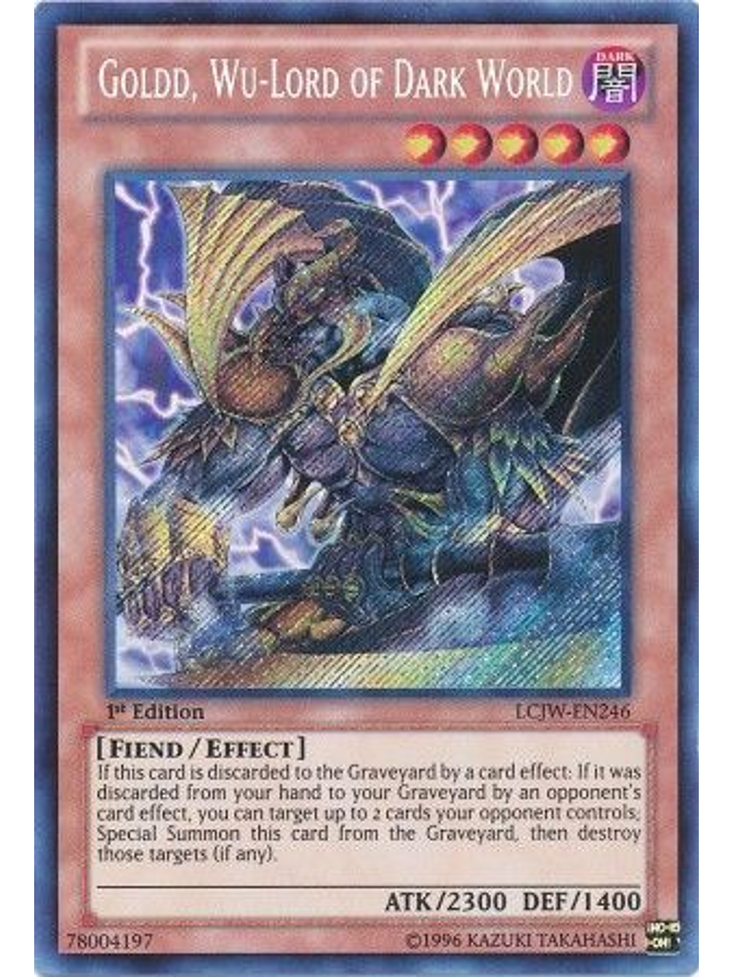 Goldd, Wu-Lord of Dark World - LCJW-EN246 - Secret Rare 1
