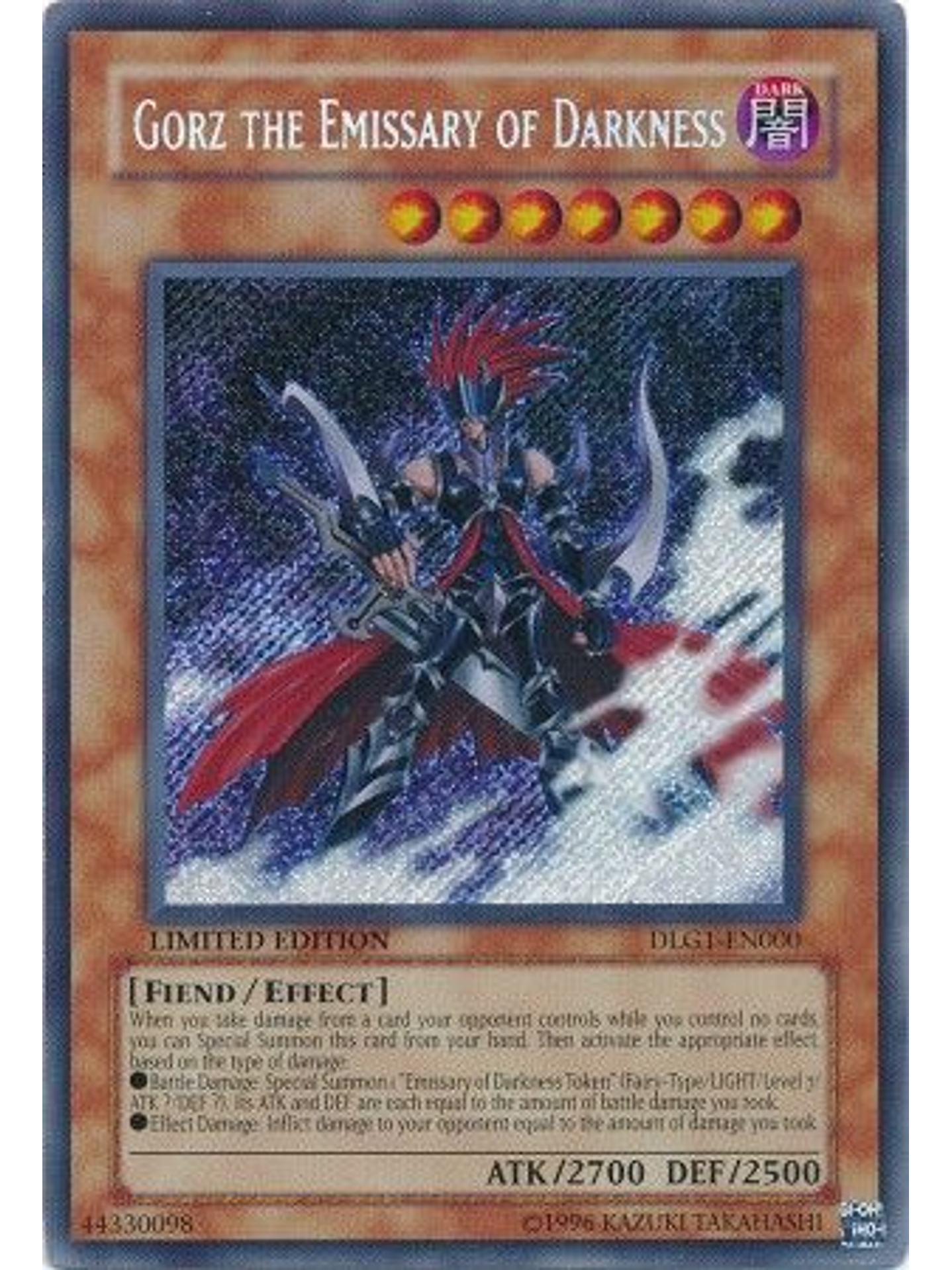 Gorz the Emissary of Darkness - DLG1-EN000 - Secret Rare 1