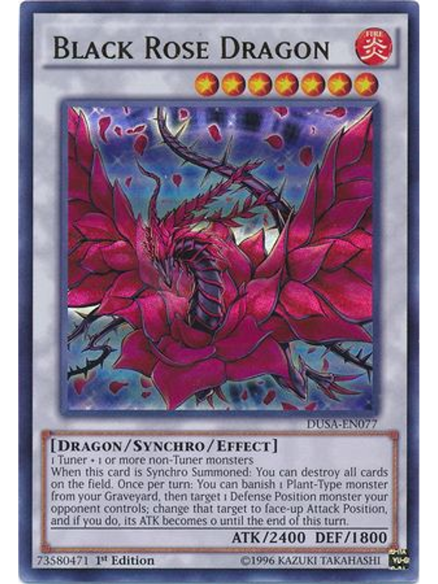 Black Rose Dragon - DUSA-EN077 - Ultra Rare 1st Edition 1
