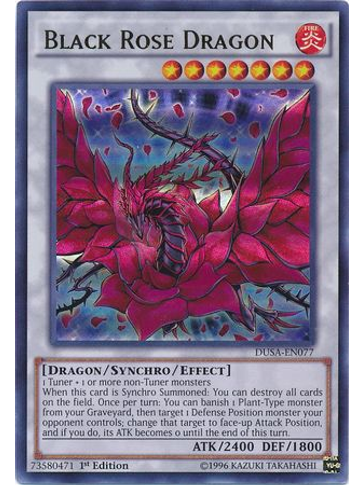 Black Rose Dragon - DUSA-EN077 - Ultra Rare 1st Edition 1