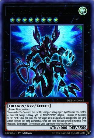 Galaxy-Eyes Full Armor Photon Dragon - DUPO-EN063 - Ultra Rare 1st Edition