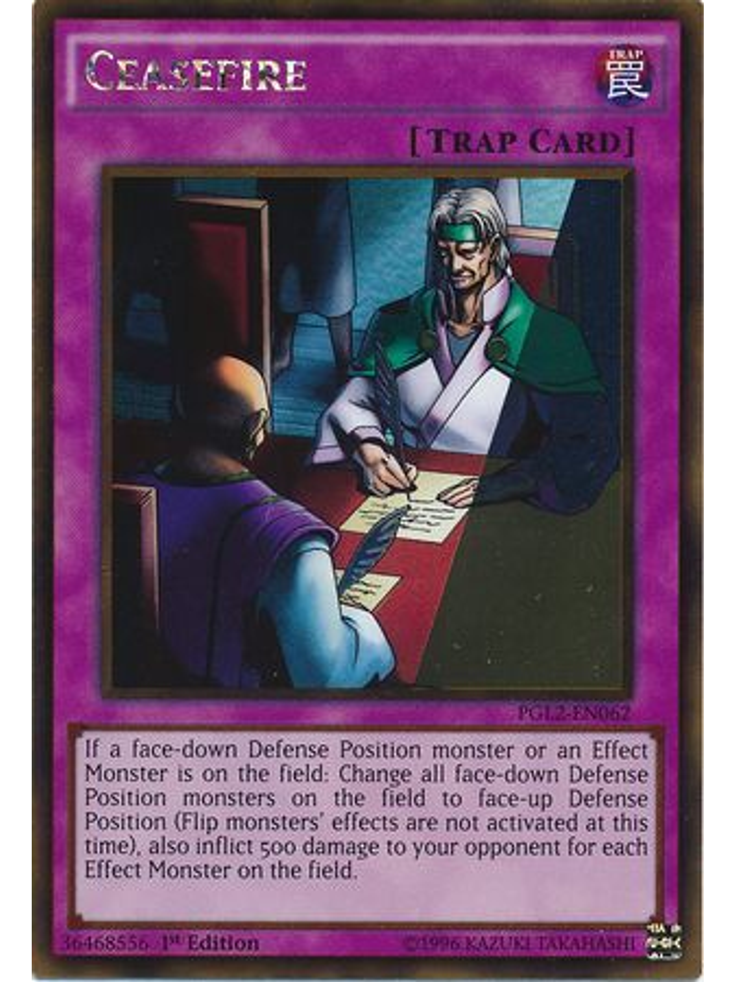 Ceasefire - PGL2-EN062 - Gold Rare 1st Edition 1