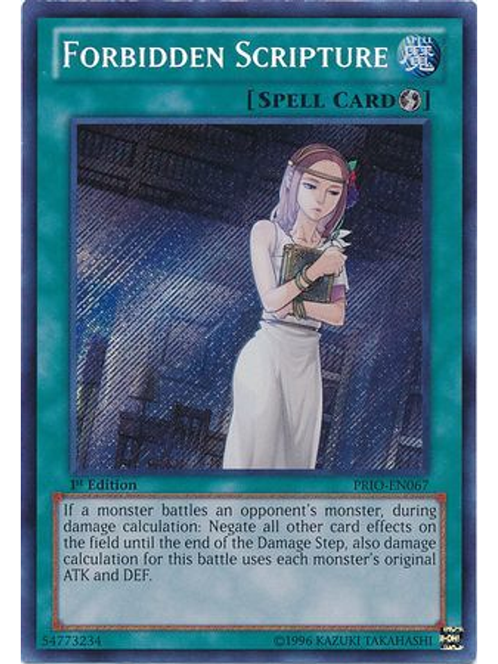Forbidden Scripture - PRIO-EN067 - Secret Rare 1st Edition 1