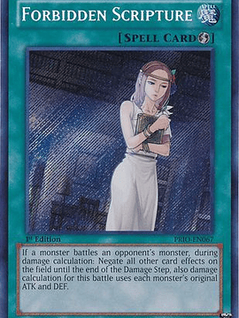 Forbidden Scripture - PRIO-EN067 - Secret Rare 1st Edition