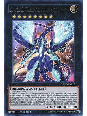 Number 62: Galaxy-Eyes Prime Photon Dragon - MP15-EN022 - Ultra Rare 1st Edition
