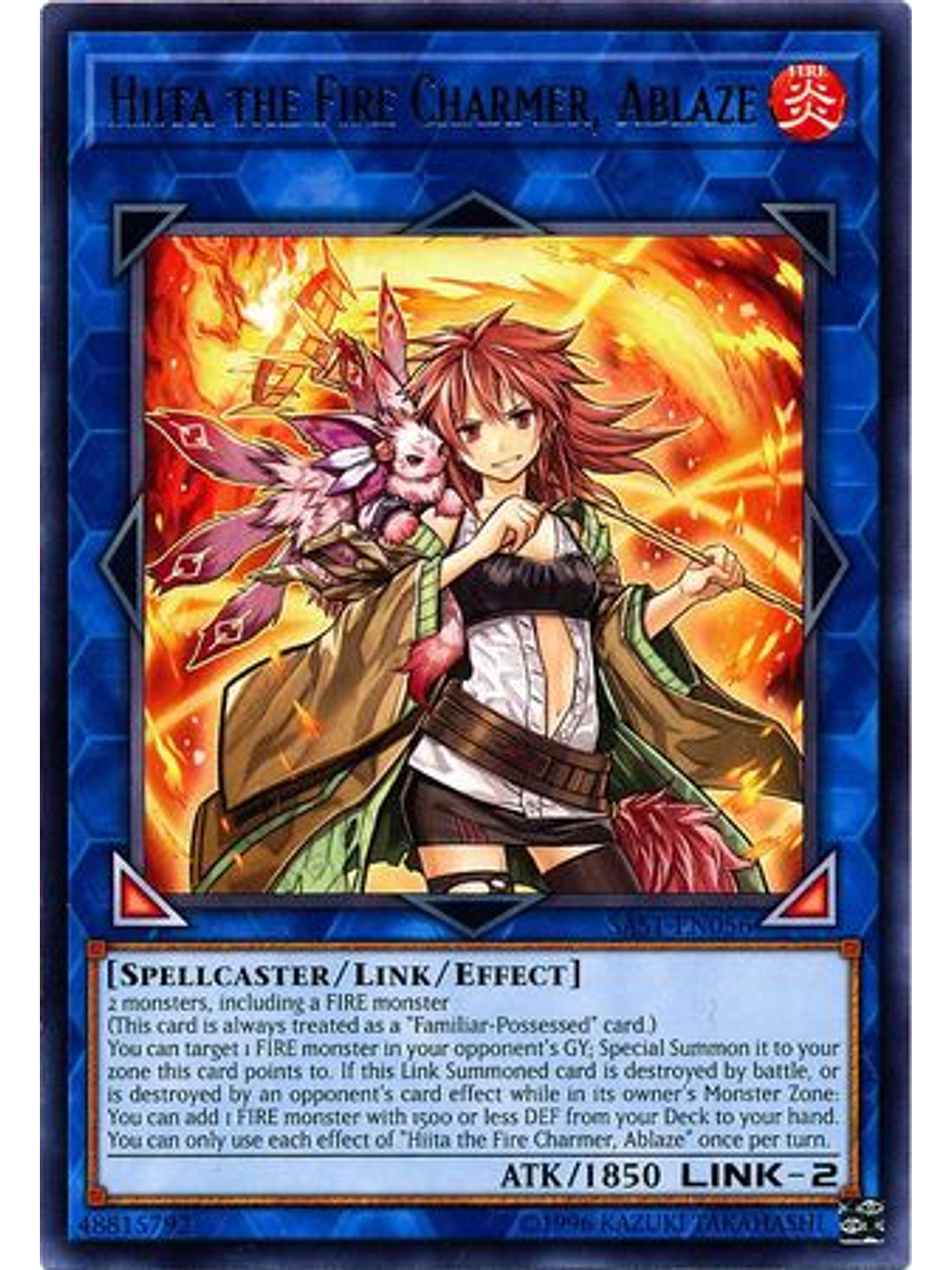 Hiita the Fire Charmer, Ablaze - SAST-EN056 - Rare Unlimited 1