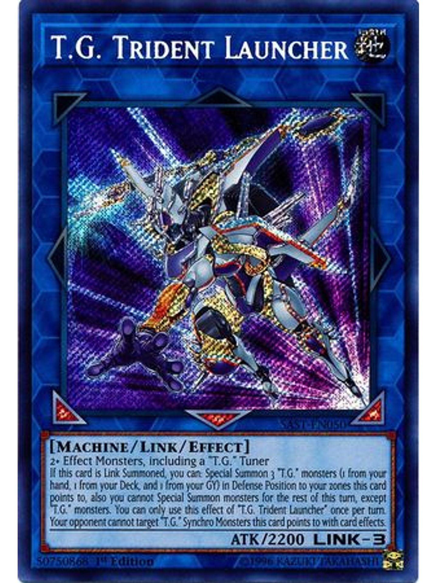 T.G. Trident Launcher - SAST-EN050 - Secret Rare 1st Edition 1