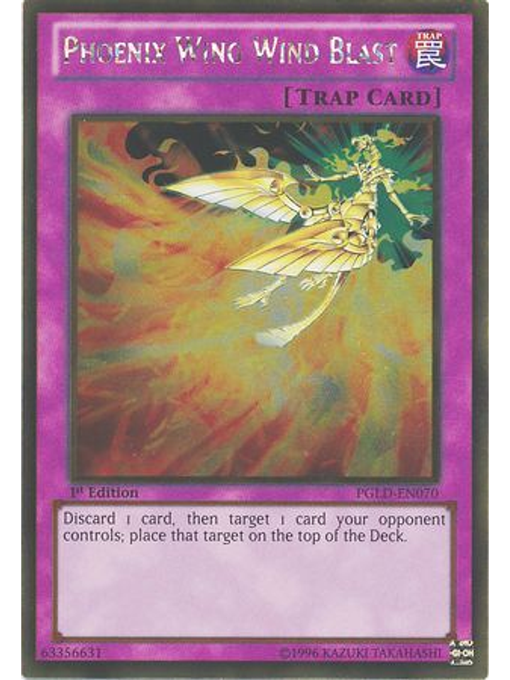 Phoenix Wing Wind Blast - PGLD-EN070 - Gold Rare 1st Edition 1