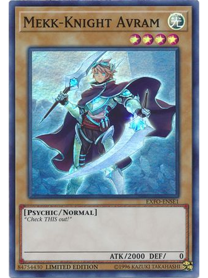Mekk-Knight Avram - EXFO-ENSE1 - Super Rare Limited Edition 1
