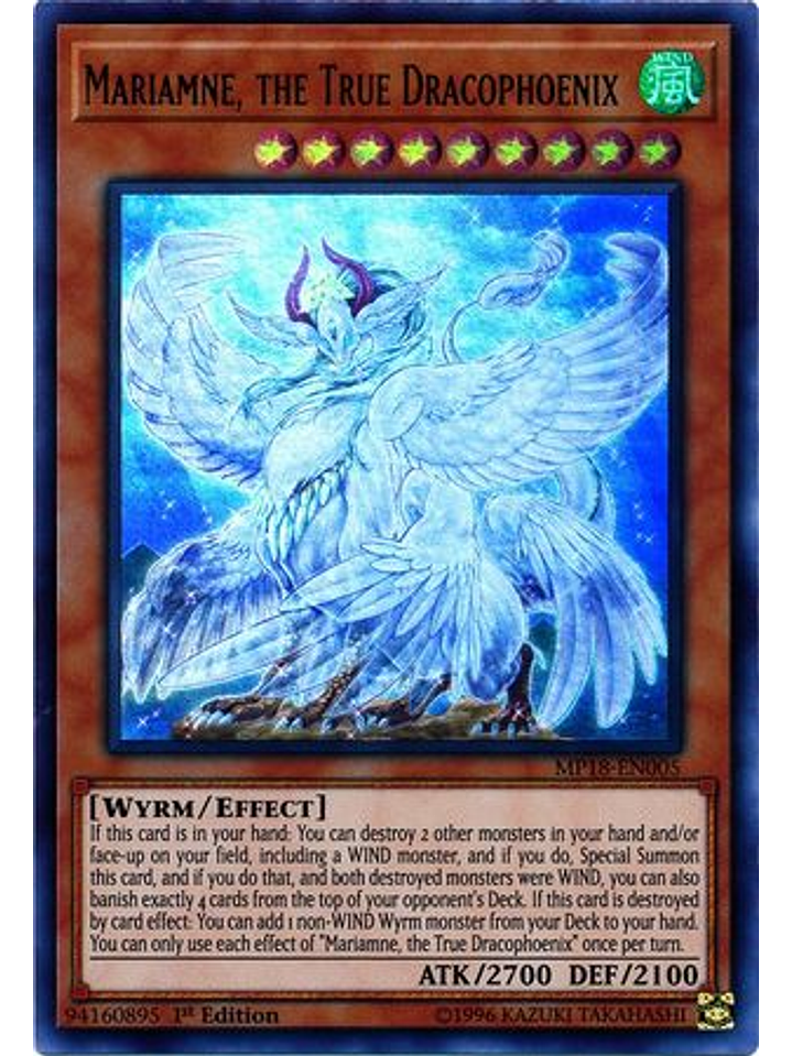Mariamne, the True Dracophoenix - MP18-EN005 - Ultra Rare 1st Edition 1