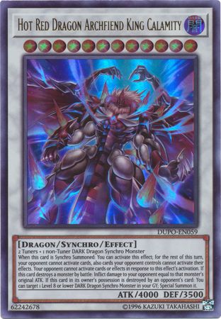 Hot Red Dragon Archfiend King Calamity - DUPO-EN059 - Ultra Rare Unlimited