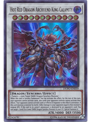 Hot Red Dragon Archfiend King Calamity - DUPO-EN059 - Ultra Rare Unlimited