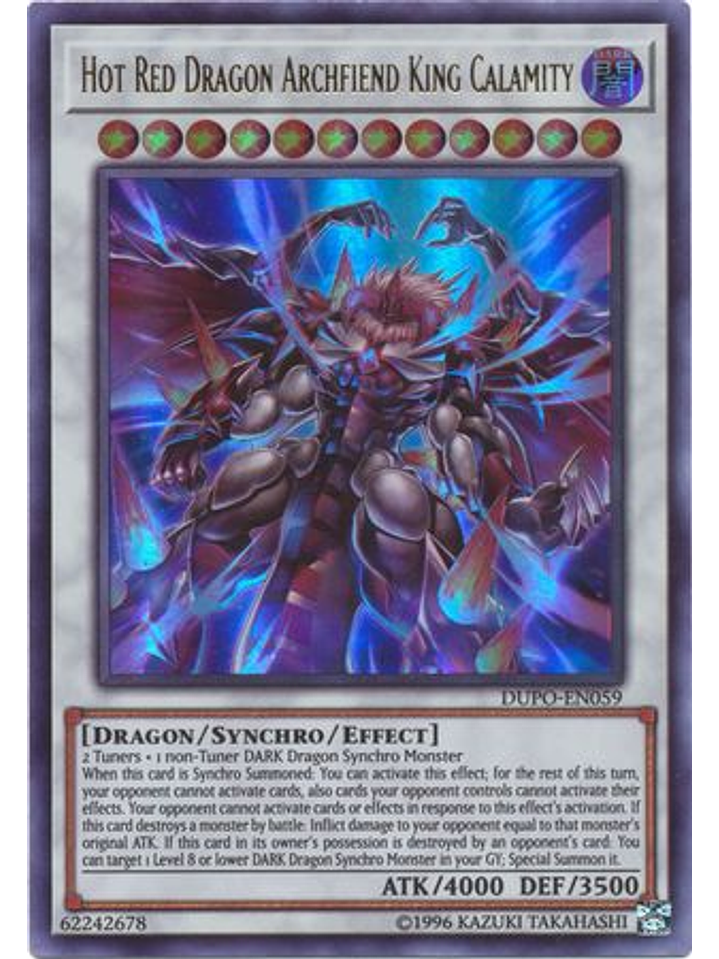 Hot Red Dragon Archfiend King Calamity - DUPO-EN059 - Ultra Rare Unlimited 1