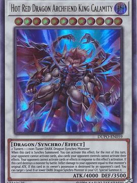 Hot Red Dragon Archfiend King Calamity - DUPO-EN059 - Ultra Rare Unlimited