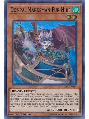 Donpa, Marksman Fur Hire - DASA-EN014 - Super Rare 1st Edition