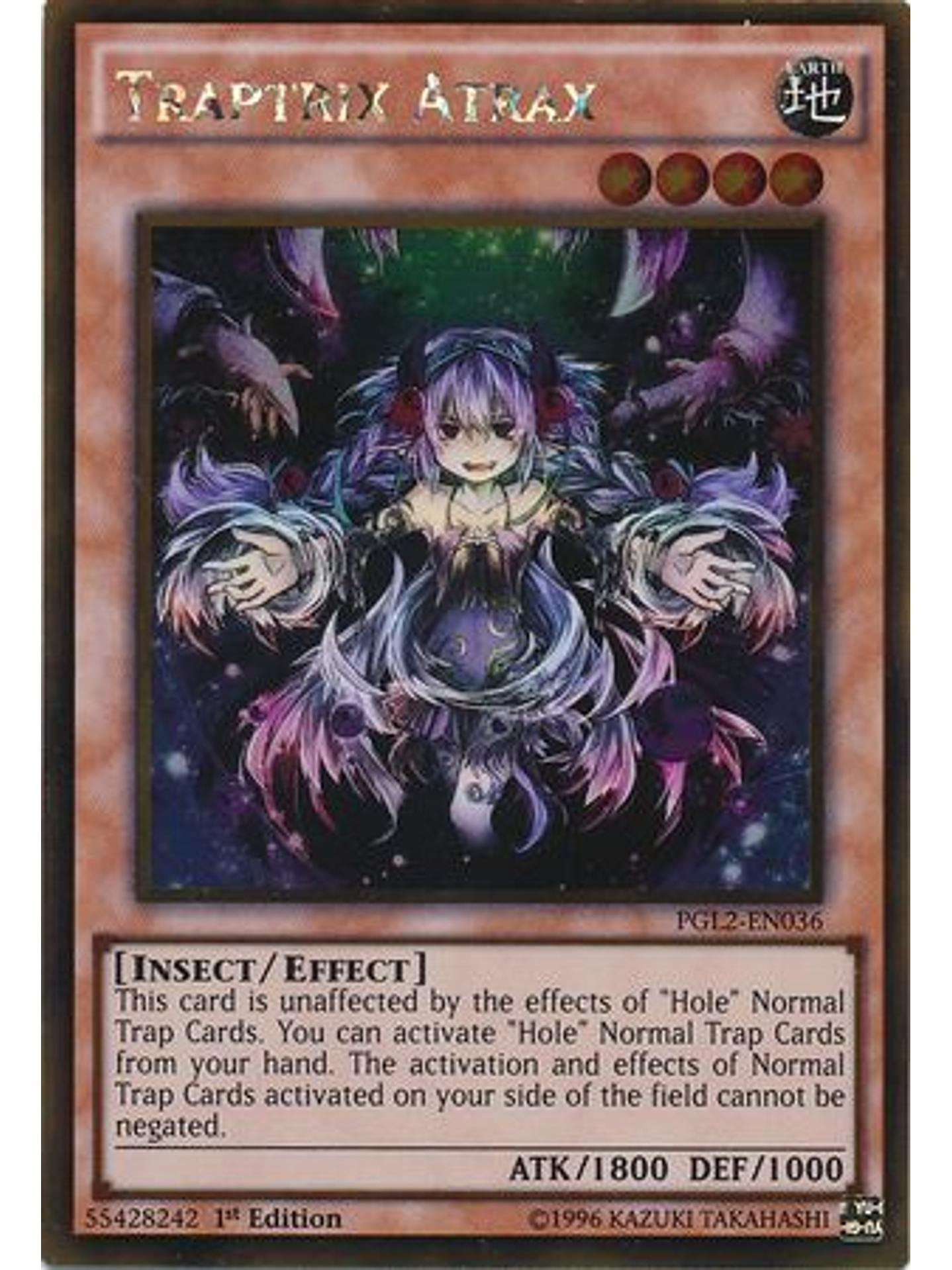 Traptrix Atrax - PGL2-EN036 - Gold Rare 1st Edition 1