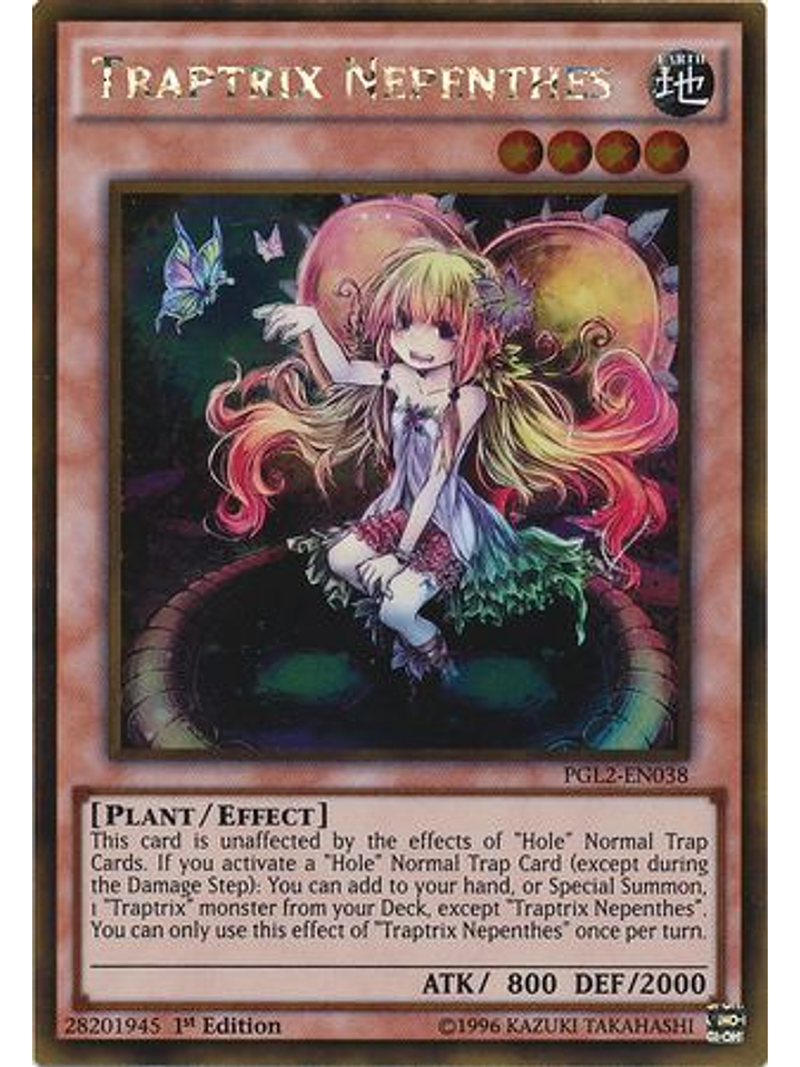 Traptrix Nepenthes - PGL2-EN038 - Gold Rare 1st Edition 1