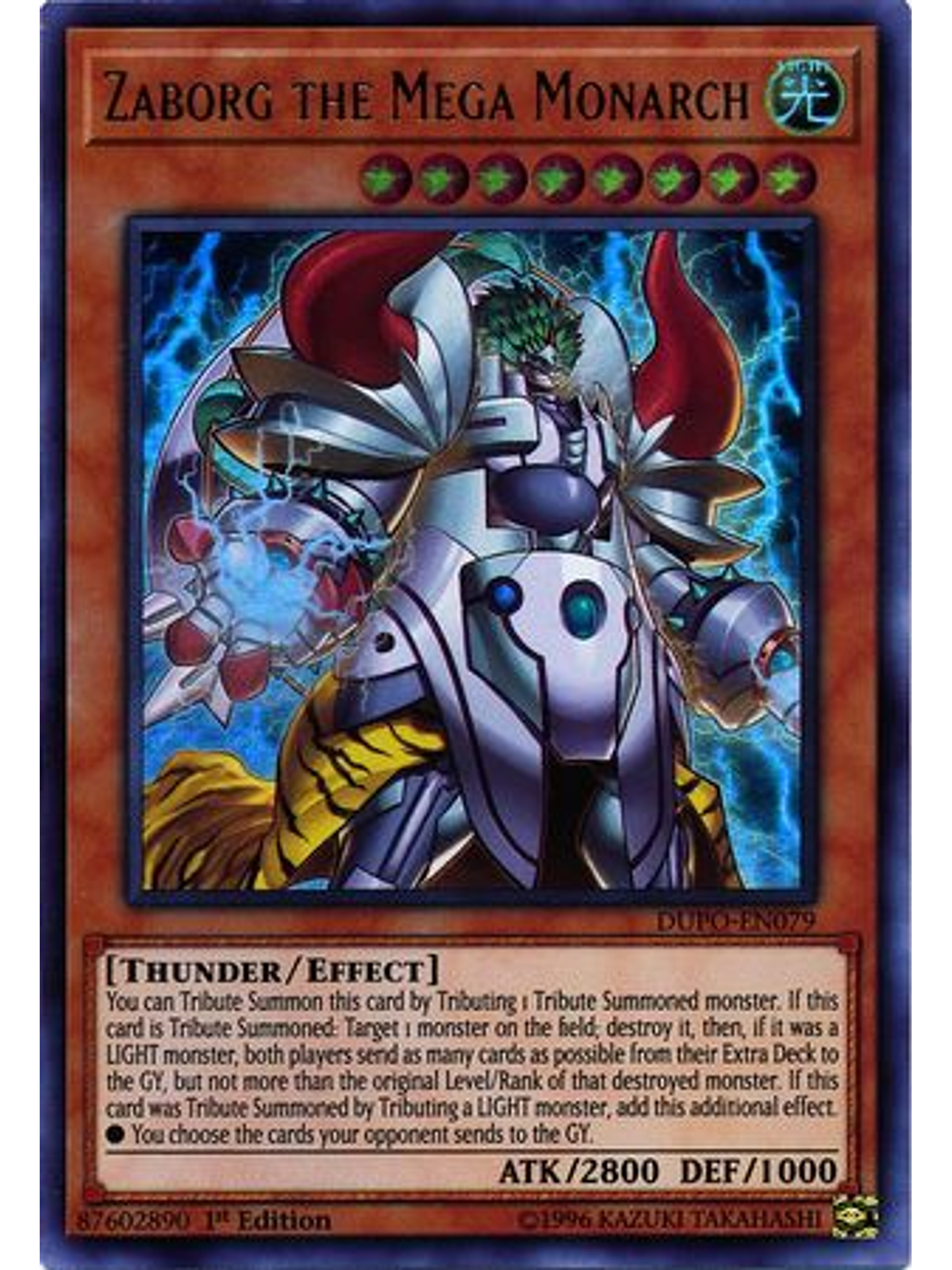 Zaborg the Mega Monarch - DUPO-EN079 - Ultra Rare 1st Edition 1