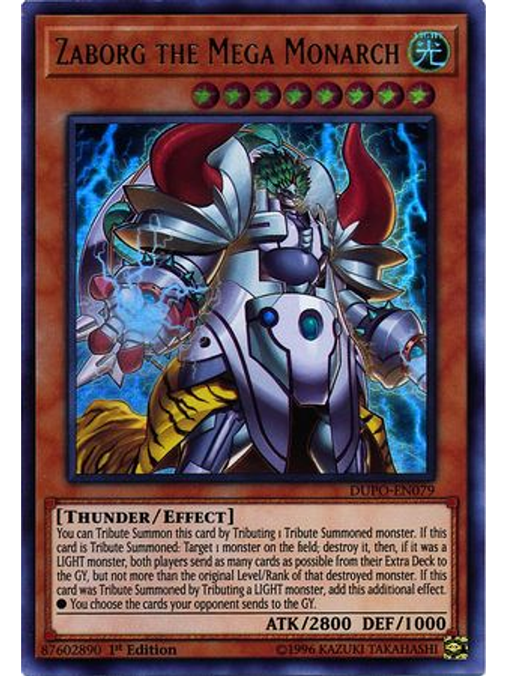 Zaborg the Mega Monarch - DUPO-EN079 - Ultra Rare 1st Edition 1