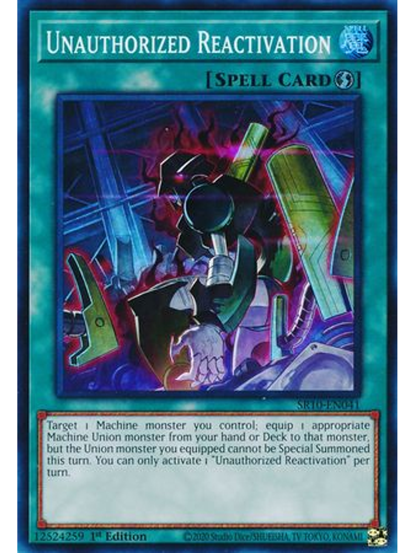 Unauthorized Reactivation - SR10-EN041 - Super Rare 1st Edition 1