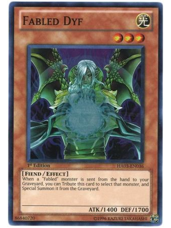 Fabled Dyf - HA03-EN036 - Super Rare 1st Edition 1
