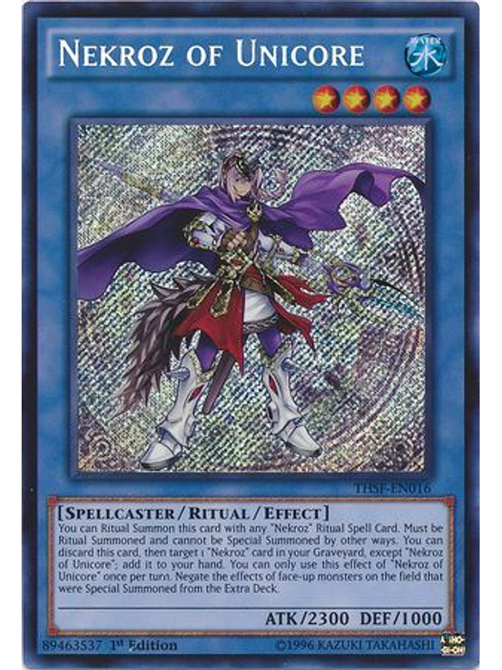 Nekroz of Unicore - THSF-EN016 - Secret Rare 1st Edition 1