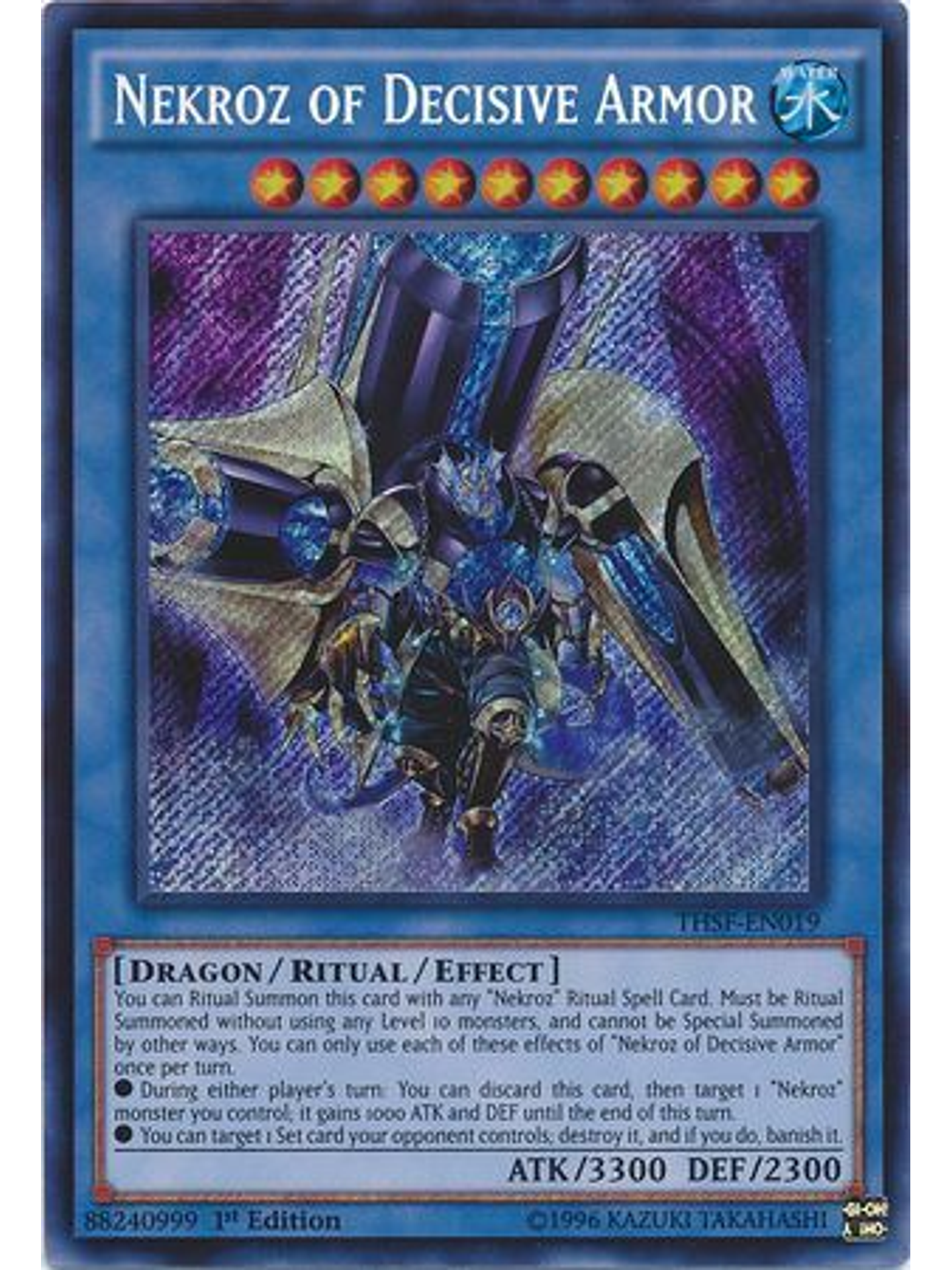 Nekroz of Decisive Armor - THSF-EN019 - Secret Rare 1st Edition 1