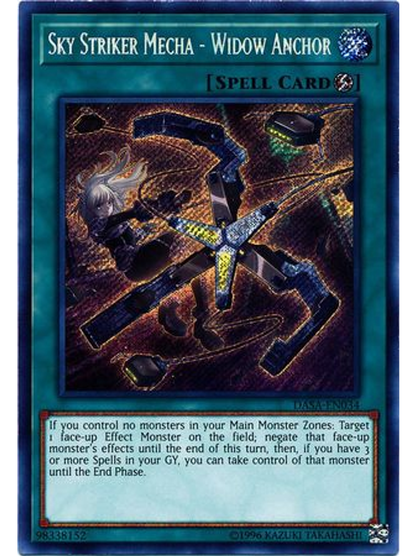 Sky Striker Mecha - Widow Anchor - DASA-EN034 - Secret Rare Unlimited 1