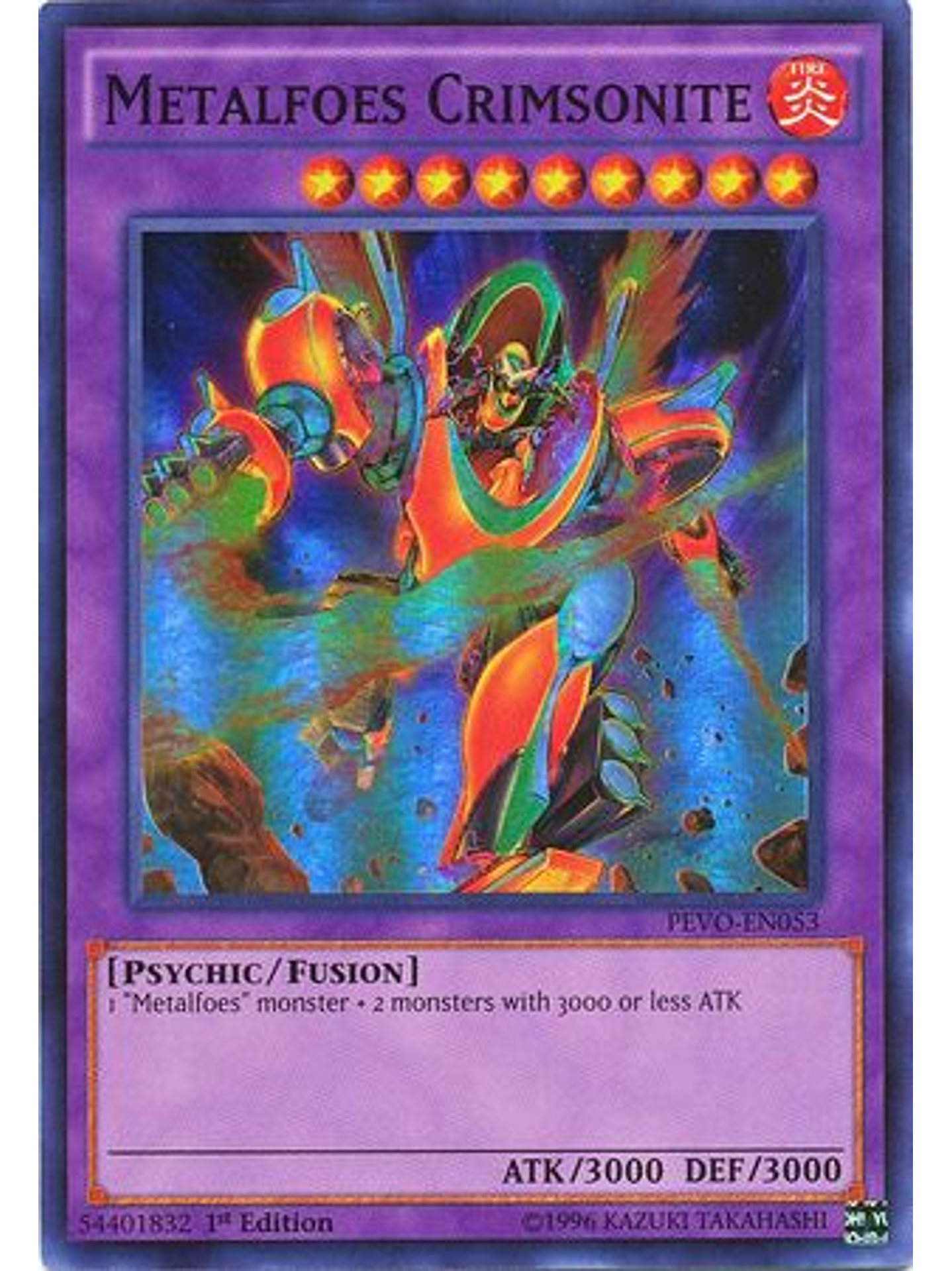 Metalfoes Crimsonite - pevo-en053 - Super Rare 1st Edition 1