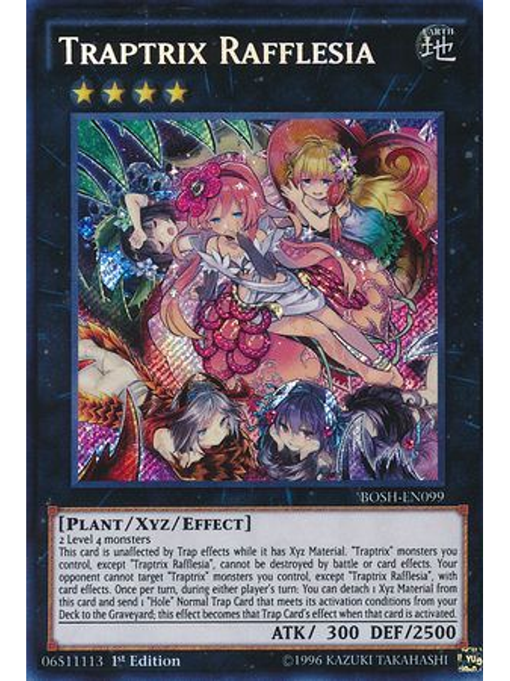 Traptrix Rafflesia - BOSH-EN099 - Secret Rare 1st Edition 1