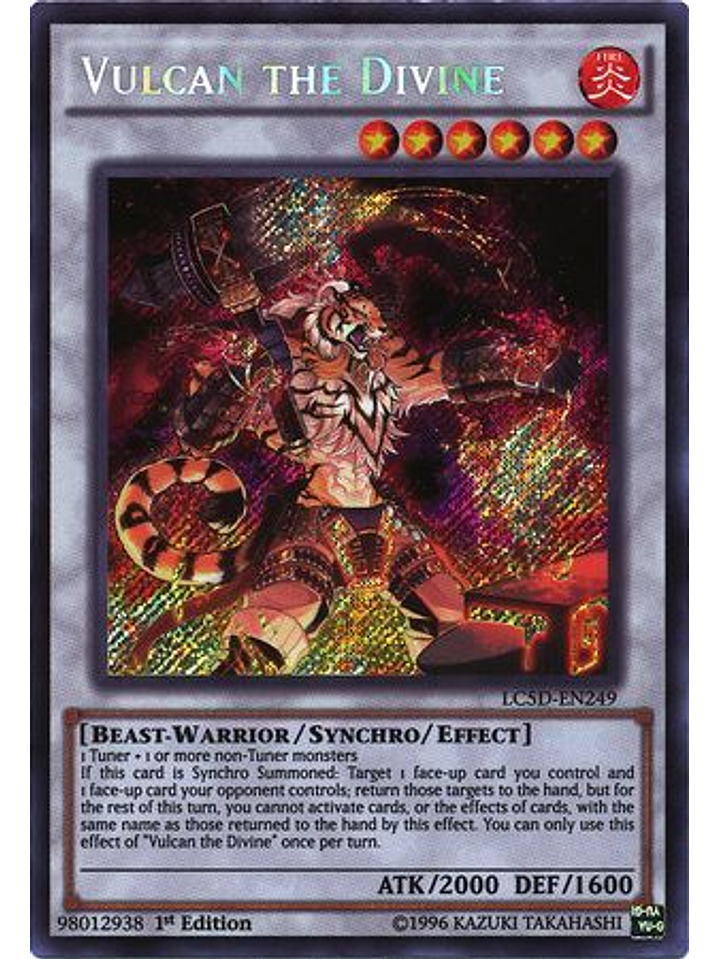 Vulcan the Divine - LC5D-EN249 - Secret Rare 1st Edition 1