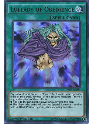 Lullaby of Obedience - DPRP-EN009 - Ultra Rare 1st Edition