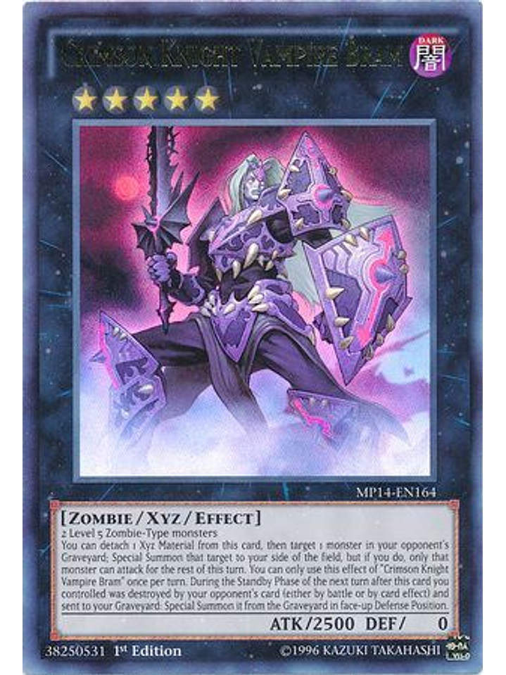 Crimson Knight Vampire Bram - MP14-EN164 - Ultra Rare 1st Edition 1